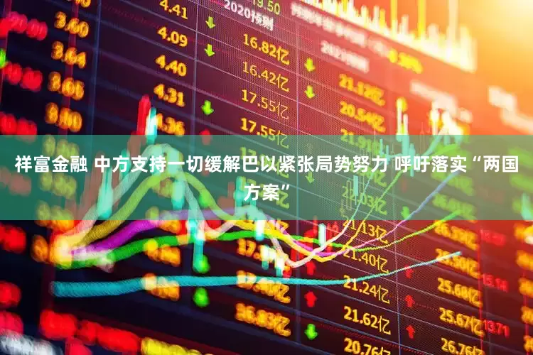 祥富金融 中方支持一切缓解巴以紧张局势努力 呼吁落实“两国方案”